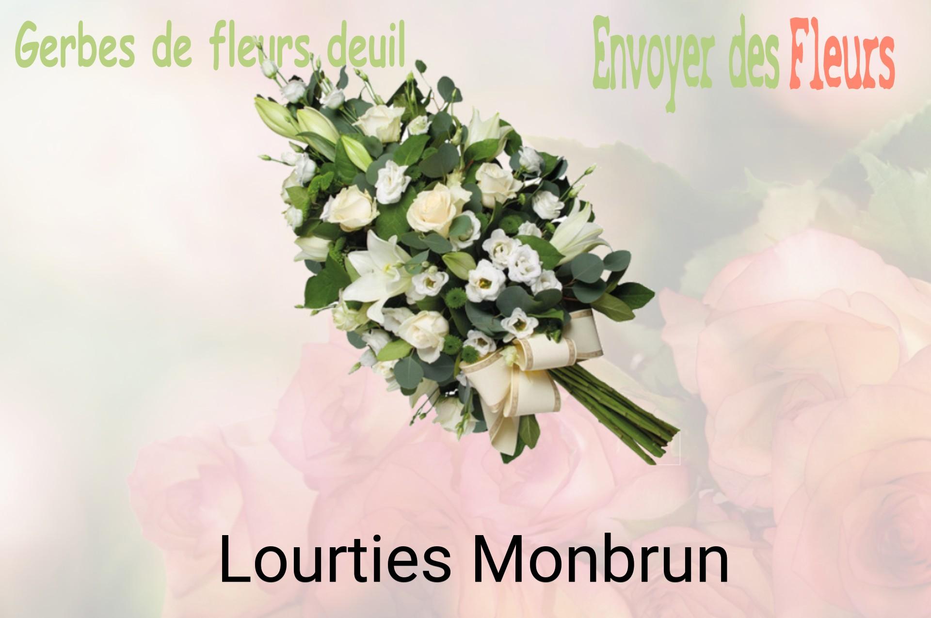 Gerbe de fleurs de deuil livrée à Lourties-Monbrun